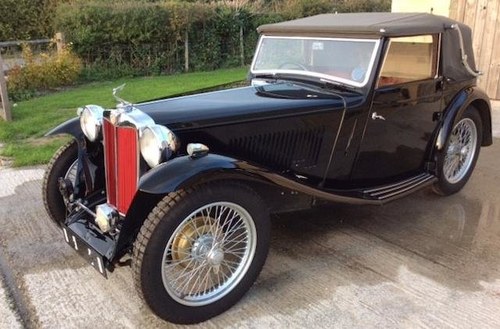 1938 MG MIDGET TA TICKFORD DROPHEAD COUPÉ For Sale by Auction
