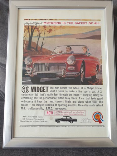1963 Original MG Midget advert For Sale