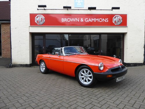 1979 MGB ROADSTER, LOW MILEAGE CAR SOLD