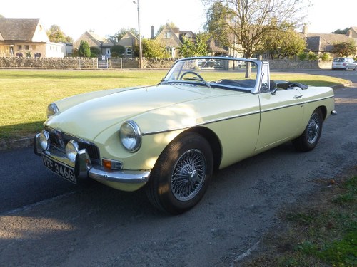 MGB Roadster 1969.  Very original.  Overdrive, Wire wheels.  SOLD