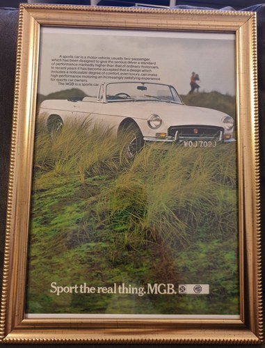 1971 MGB Framed Advert Original  SOLD