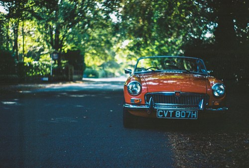 MGB Roadster Red, Chrome Bumper 1970 Overdrive For Sale