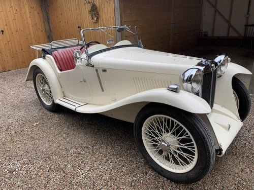 1934 Lovely MG PA  - Ivory - Red leather interior SOLD