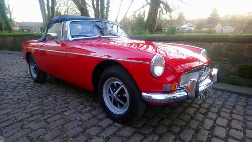 MGB Roadster 1972 Flame Red Outstanding Example SOLD