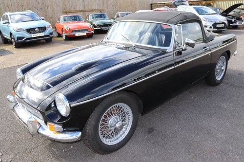 1969 MGC Roadster in black, wires and overdrive For Sale