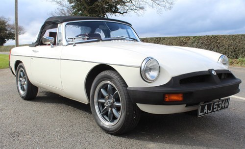 1981 MGB Roadster With Overdrive 53,000 miles VERKOCHT