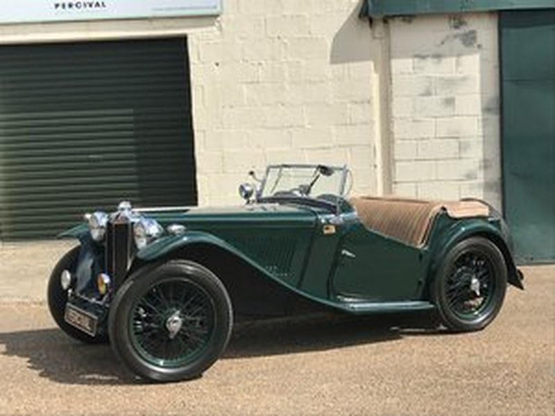 MG TC, dark green with tan interior, SOLD