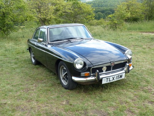 1973 MGB GT Chrome Bumper, Black, with Overdrive For Sale