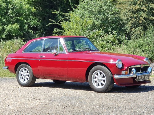 MG B GT, 1973, Damask Red SOLD