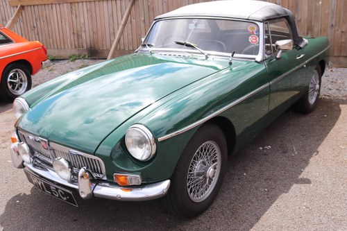 1965 MGB Roadster, MK1, BRG, Wires and overdrive SOLD