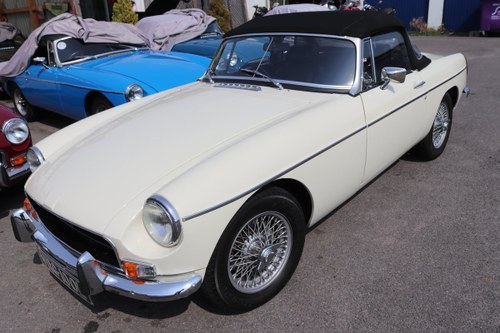 1972 MGB Roadster, HERITAGE SHELL, Old English White For Sale