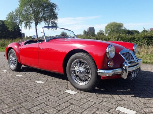MGA 1600 CABRIOLET 1958 red dutch license 29900 euro. SOLD
