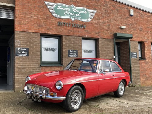 1966 MGB GT, MK1, Overdrive, wires, fully restored SOLD
