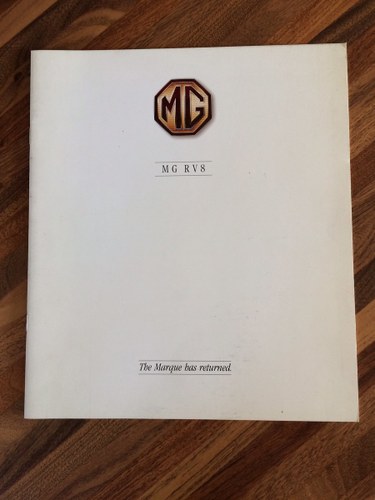 MG R V8 brochure In vendita