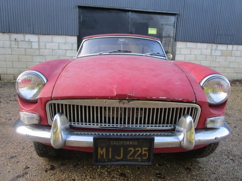 1964 MGB Roadster Pull Handle Restoration Project DRY STATE CAR. SOLD