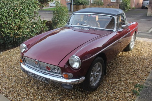1972 MGB Roadster, Lovely Condition SOLD
