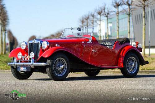 1953 very good MG TD with 5 speed gearbox (LHD) In vendita