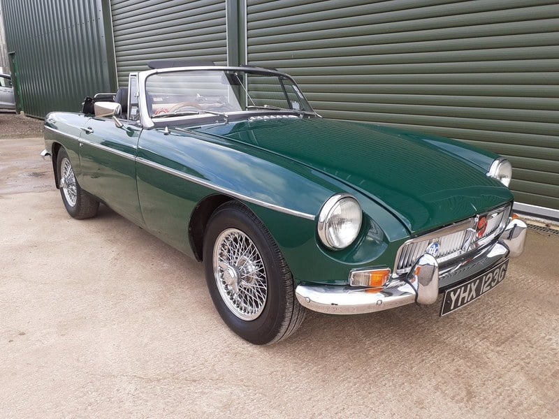1969 MGB Roadster BRG overdrive, wire wheels