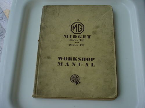 Workshop manual MG series TD & TF SOLD