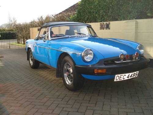 1978 Stunning Pageant Blue MGB Roadster SOLD