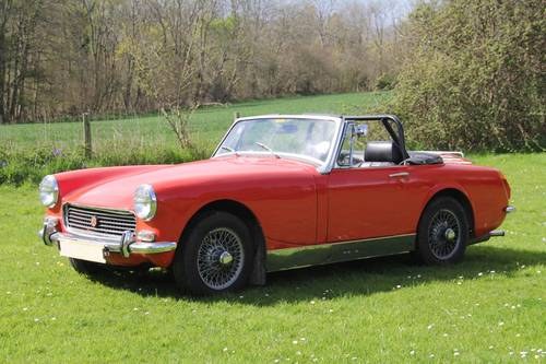 1972 Lovely MG Midget, Wire Wheels, Mohair Hood  SOLD