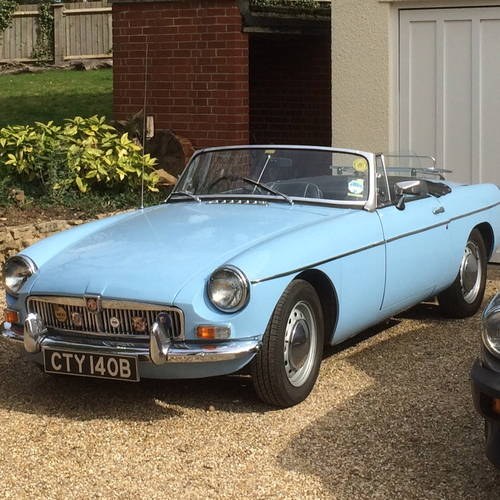 MGB iris blue 1964 (pull handle) with overdrive SOLD