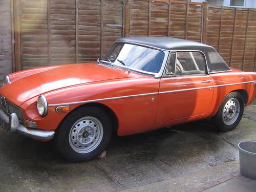 1972 MGB roadster. 5 speed   SOLD