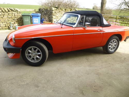 MGB Roadster 1980, 1798cc, Vermillion Red SOLD