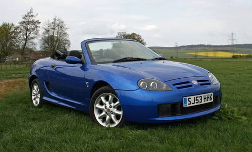 MG TF 115  in Trophy Blue 2003 67,800 miles, 1.6 SOLD