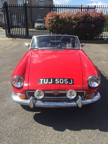 MGB ROADSTER WITH OVERDRIVE IN TARTAN RED 1970 SOLD
