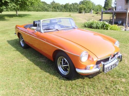 1974 MGB Roadster. 39000 Miles from new. SOLD