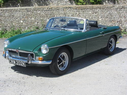 1871 1971 MG B Roadster chrome bumper model tax exempt For Sale