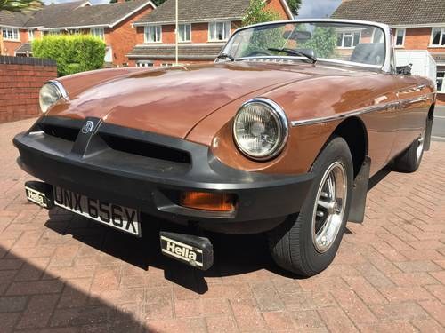 1981 MGB roadster, late model rubber bumper For Sale