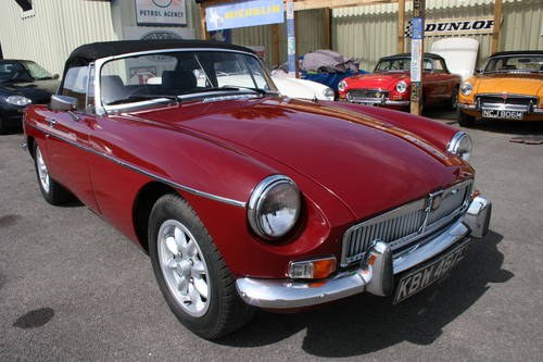 1973 MGB Roadster in damask red SOLD