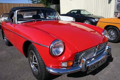 1972 MGB HERITAGE SHELL, Flame red, as new, show standard SOLD