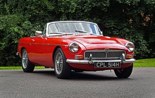 1970 MG MGC Roadster Tartan red, wires, overdrive SOLD