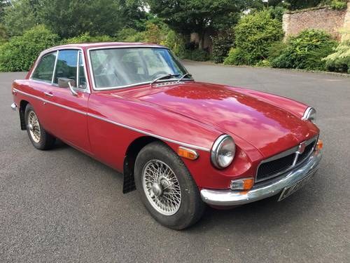 AUGUST AUCTION. 1972 MG BGT For Sale by Auction