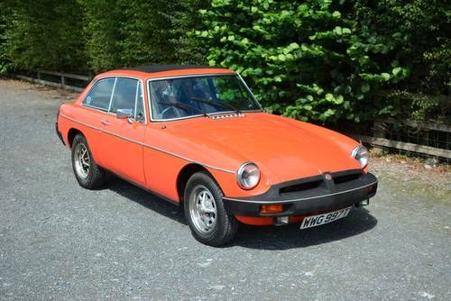1978 MG BGT with only 58,460 miles with history VENDUTO