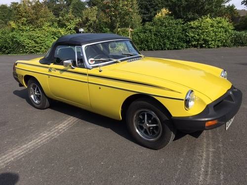 **SEPTEMBER AUCTION** 1981 MGB Roadster Yellow  For Sale by Auction