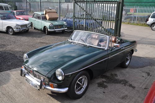 1971 MG MGB CHROME BUMPER ROADSTER TAX EXEMPT BRG O/D For Sale
