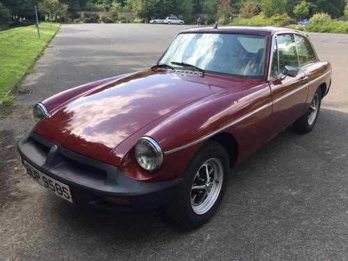 SEPTEMBER AUCTION. 1977 MG B GT For Sale by Auction