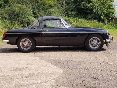 MG B Roadster, Black, 1972, LEFT HAND DRIVE For Sale