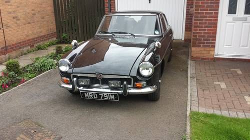 1973 BLACK MGB GT COUPE CHROMB BUMPERS In vendita