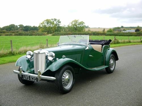 1952 MG TD 1250cc. Right Hand Drive SOLD