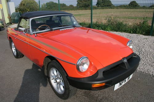 1980 MGB Roadster, 2 owners and 61000 miles from new For Sale