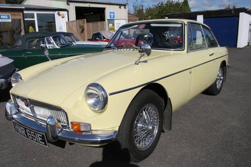 1967 MGB GT Mk1, Primrose with full sunroof SOLD