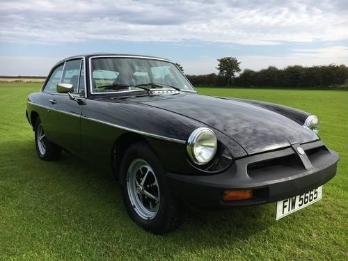 MGB GT 1980 Black with Superb Leather Interior. For Sale
