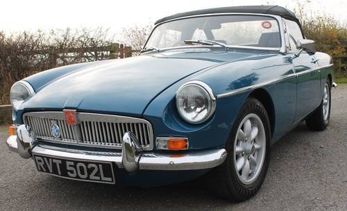 1972 MGB Roadster With Overdrive UK RHD Example Beautiful  SOLD