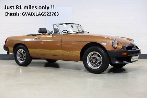 1981 Remarkable survivor MG B LE Roadster with just 81 miles !! VENDUTO
