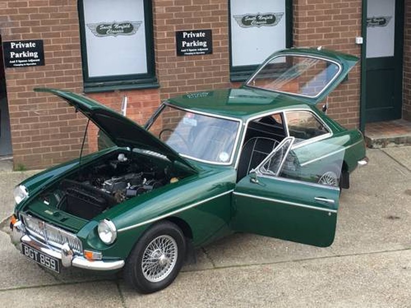 1967 MGB GT, BRG, Wire wheels, overdrive, 53000 miles